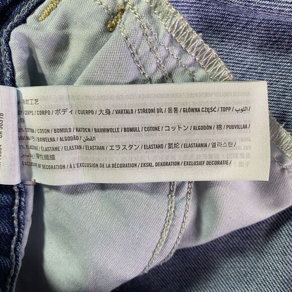 HOLLISTER Jean Distressed Straight High Waist Medium Wash Denim Womens 14 Blue - Picture 7 of 7